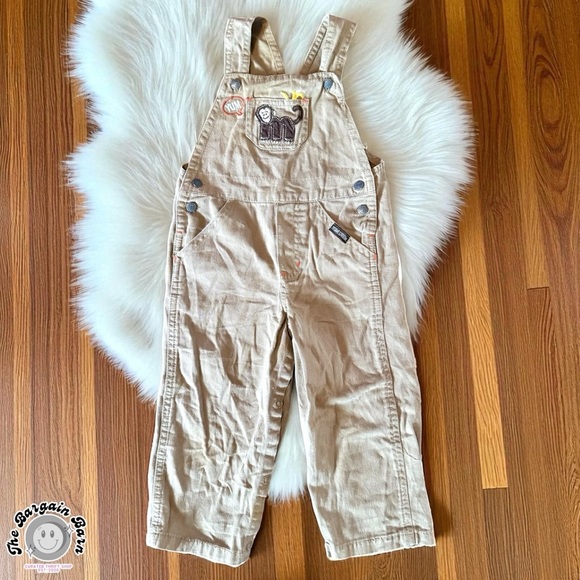 Sesame Street Other - Vintage Y2K Sesame Street 2003 Monkey Embroidered Toddler Overalls (24M)